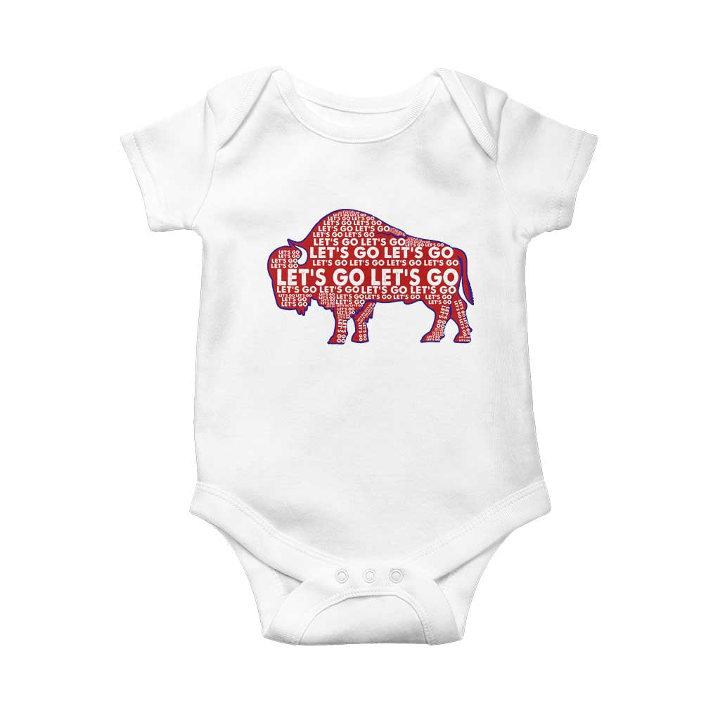 Let's Go Buffalo Baby Onesie WNY Pride Fan Apparel TS10 White Print Your Wear