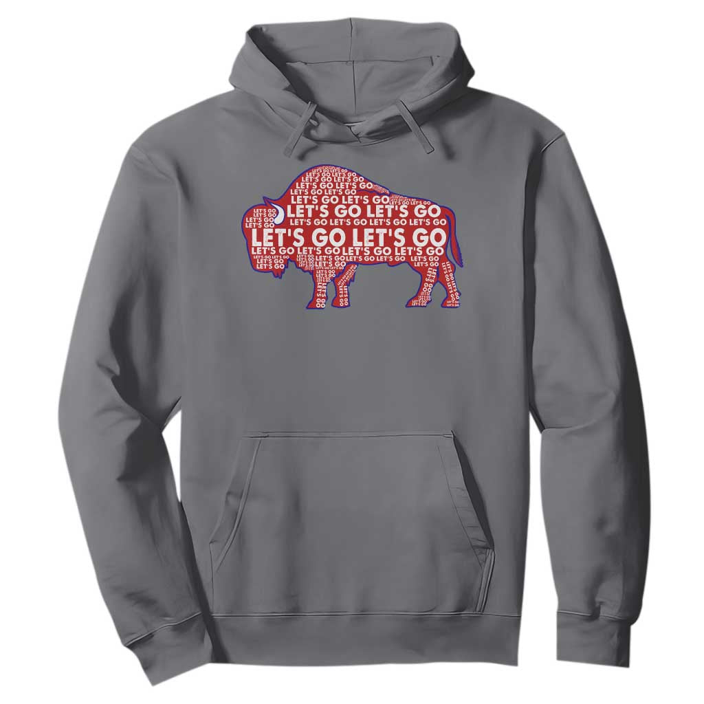Let's Go Buffalo Hoodie WNY Pride Fan Apparel TS10 Charcoal Print Your Wear