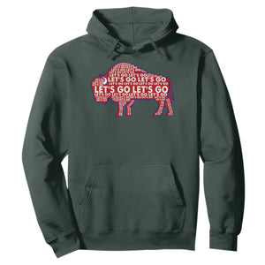 Let's Go Buffalo Hoodie WNY Pride Fan Apparel TS10 Dark Forest Green Print Your Wear