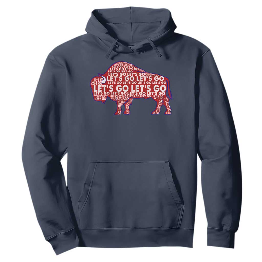 Let's Go Buffalo Hoodie WNY Pride Fan Apparel TS10 Navy Print Your Wear