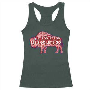 Let's Go Buffalo Racerback Tank Top WNY Pride Fan Apparel TS10 Dark Forest Green Print Your Wear