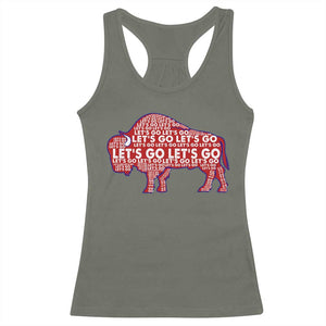 Let's Go BFB Racerback Tank Top WNY Pride Fan Apparel TS10 Military Green Print Your Wear