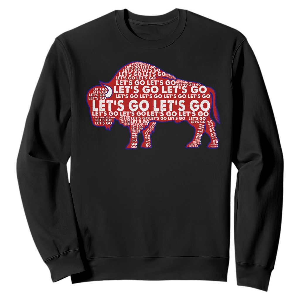 Let's Go BFB Sweatshirt WNY Pride Fan Apparel TS10 Black Print Your Wear