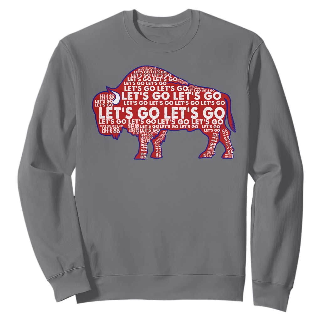 Let's Go BFB Sweatshirt WNY Pride Fan Apparel TS10 Charcoal Print Your Wear