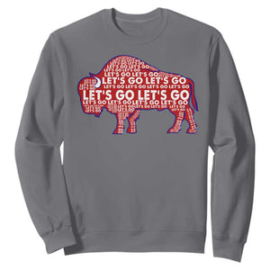 Let's Go Buffalo Sweatshirt WNY Pride Fan Apparel TS10 Charcoal Print Your Wear