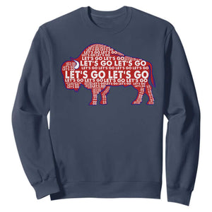 Let's Go Buffalo Sweatshirt WNY Pride Fan Apparel TS10 Navy Print Your Wear
