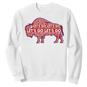 Let's Go Buffalo Sweatshirt WNY Pride Fan Apparel TS10 White Print Your Wear