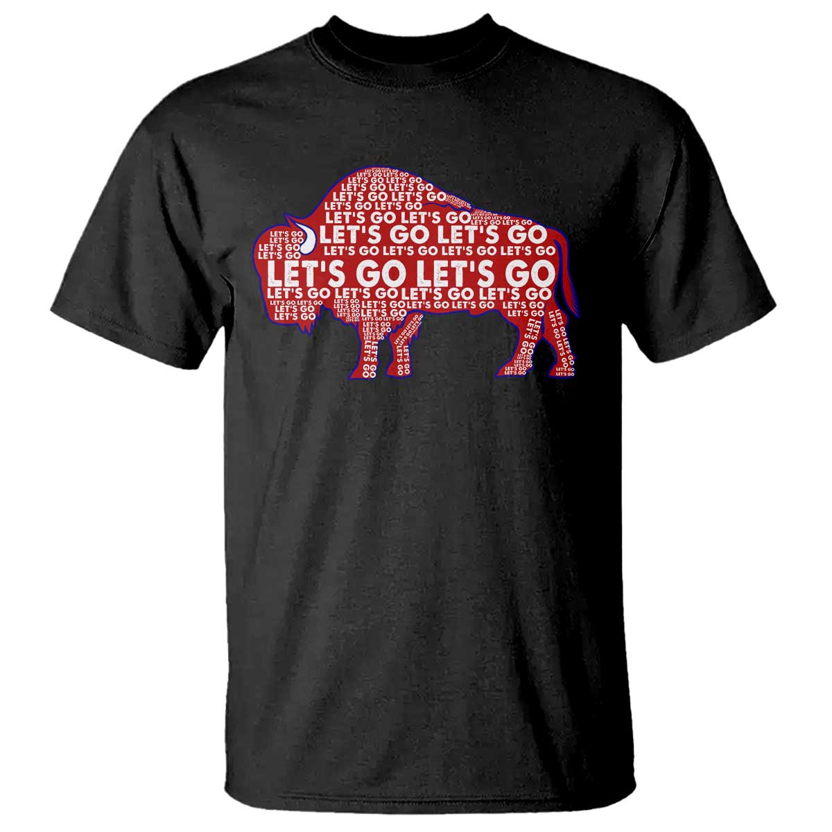 Let's Go Buffalo T Shirt WNY Pride Fan Apparel TS10 Black Print Your Wear