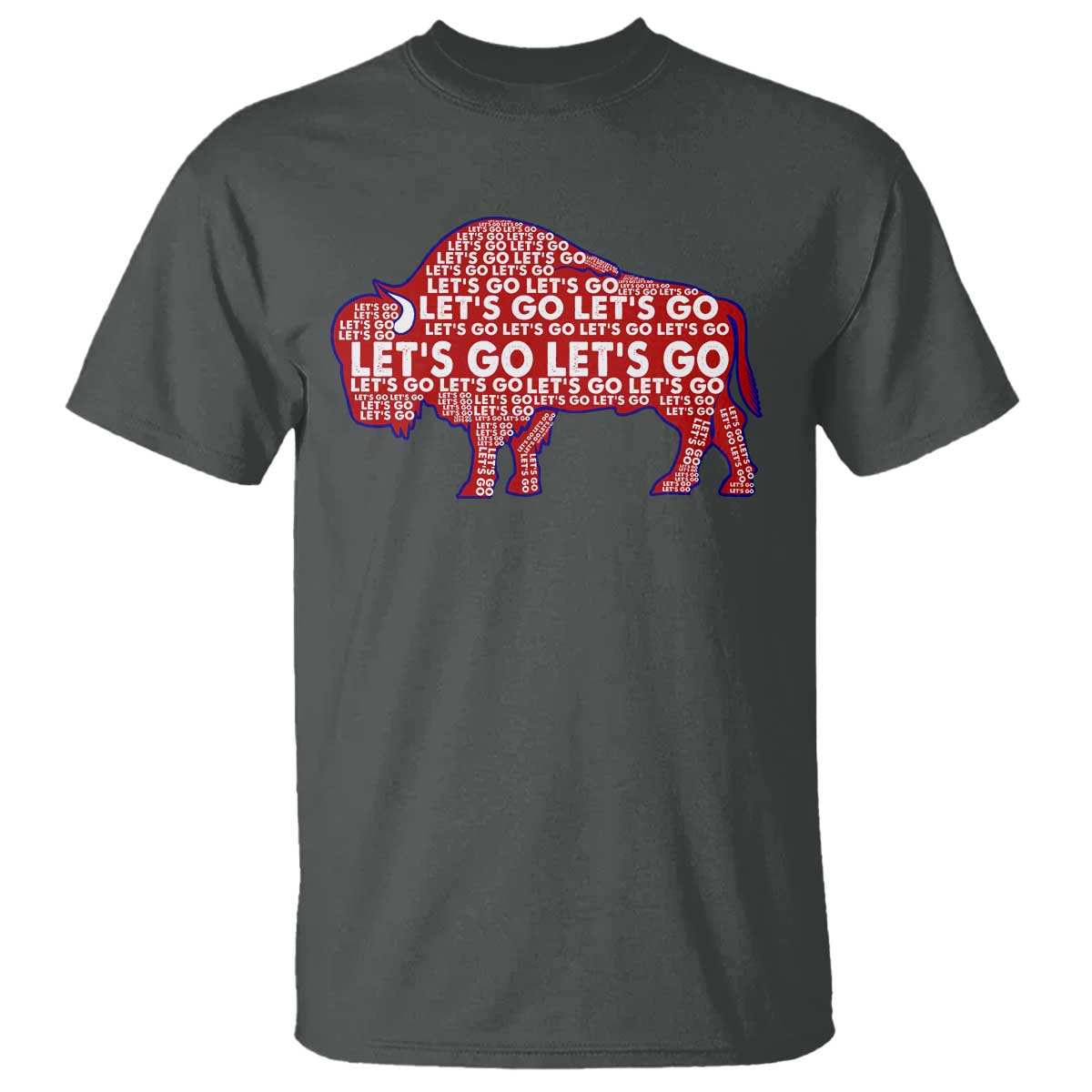 Let's Go Buffalo T Shirt WNY Pride Fan Apparel TS10 Dark Heather Print Your Wear
