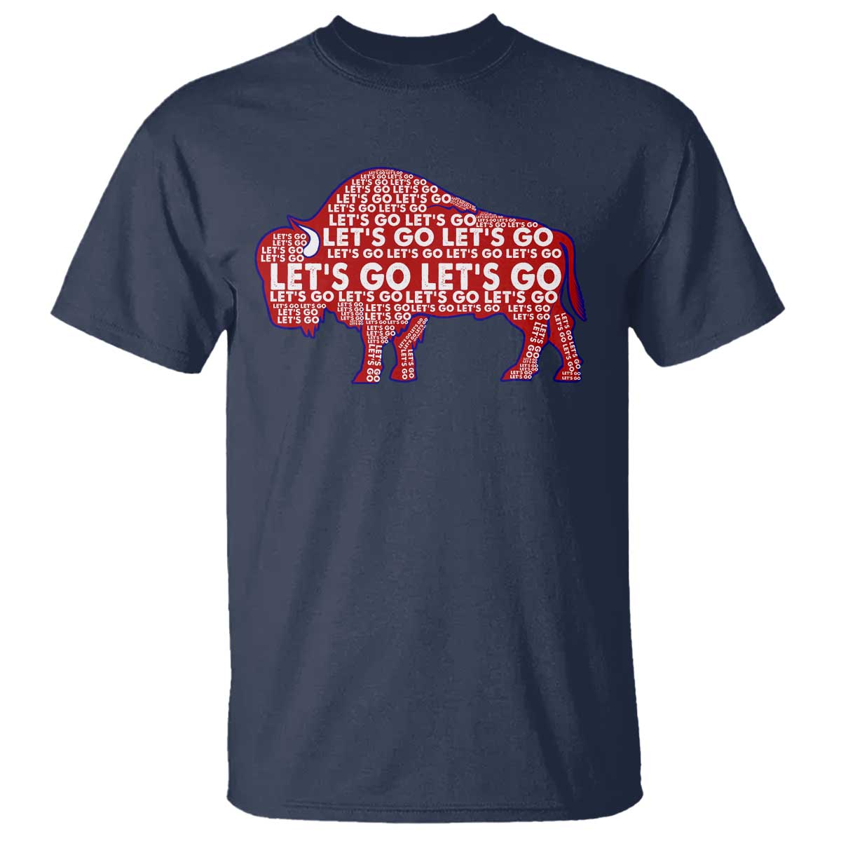 Let's Go Buffalo T Shirt WNY Pride Fan Apparel TS10 Navy Print Your Wear