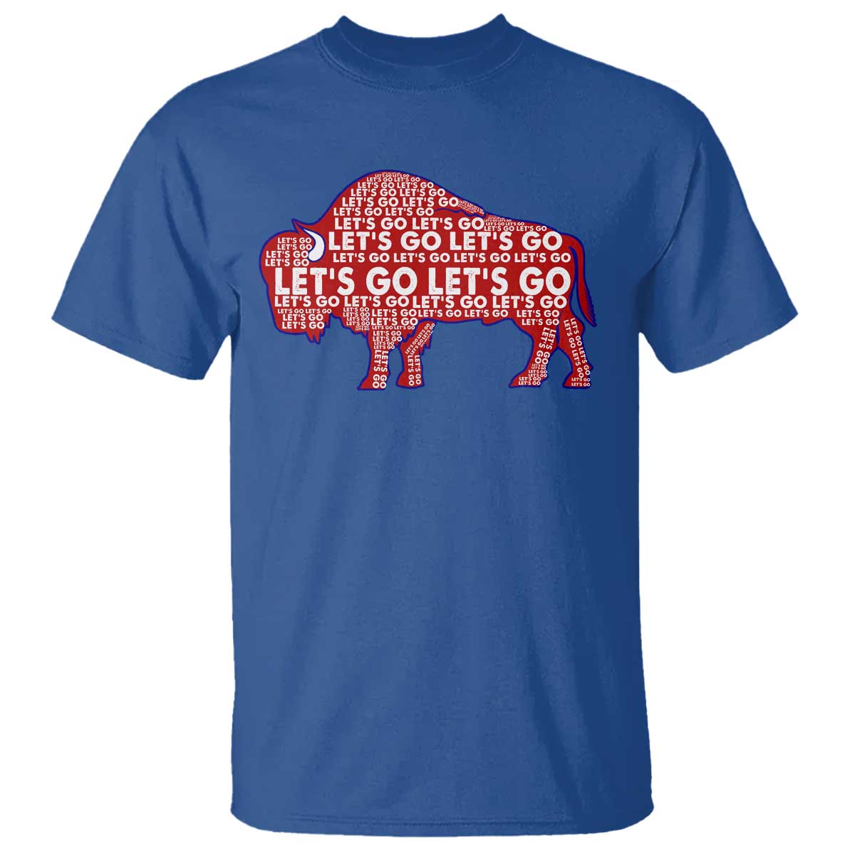 Let's Go Buffalo T Shirt WNY Pride Fan Apparel TS10 Royal Blue Print Your Wear