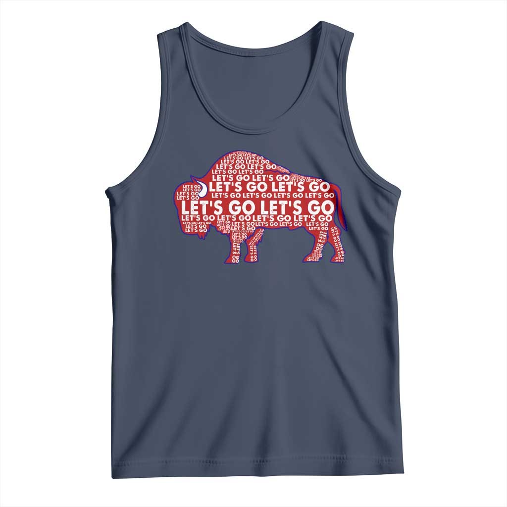 Let's Go BFB Tank Top WNY Pride Fan Apparel TS10 Navy Print Your Wear
