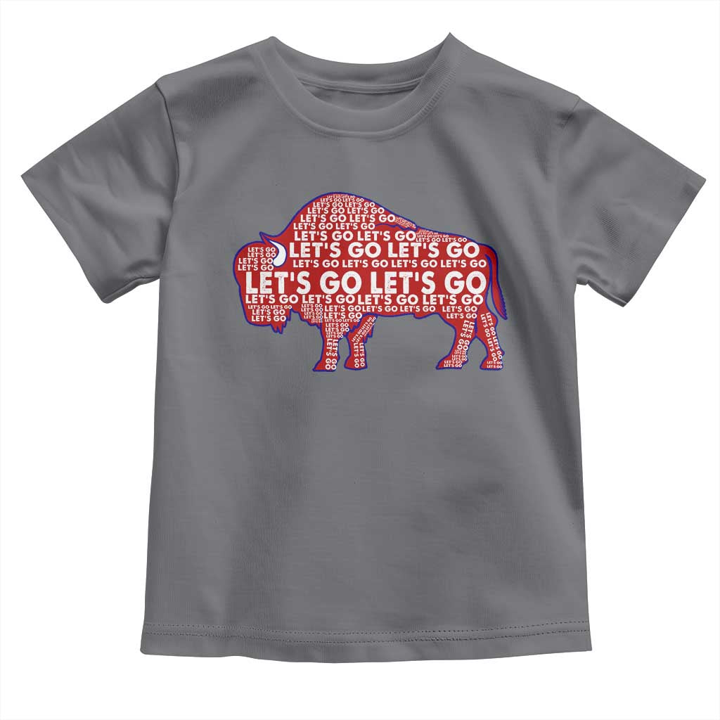 Let's Go BFB Toddler T Shirt WNY Pride Fan Apparel TS10 Charcoal Print Your Wear
