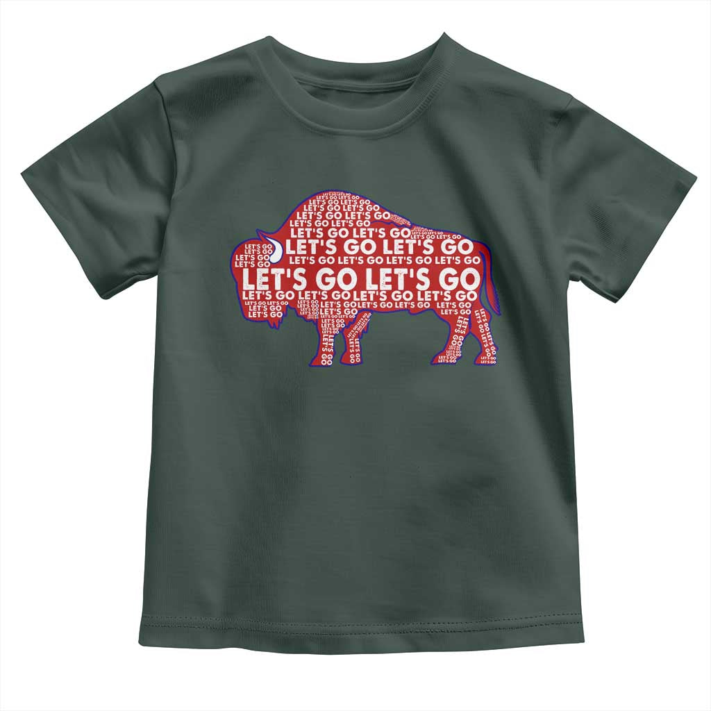 Let's Go BFB Toddler T Shirt WNY Pride Fan Apparel TS10 Dark Forest Green Print Your Wear