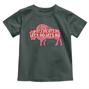 Let's Go BFB Toddler T Shirt WNY Pride Fan Apparel TS10 Dark Forest Green Print Your Wear