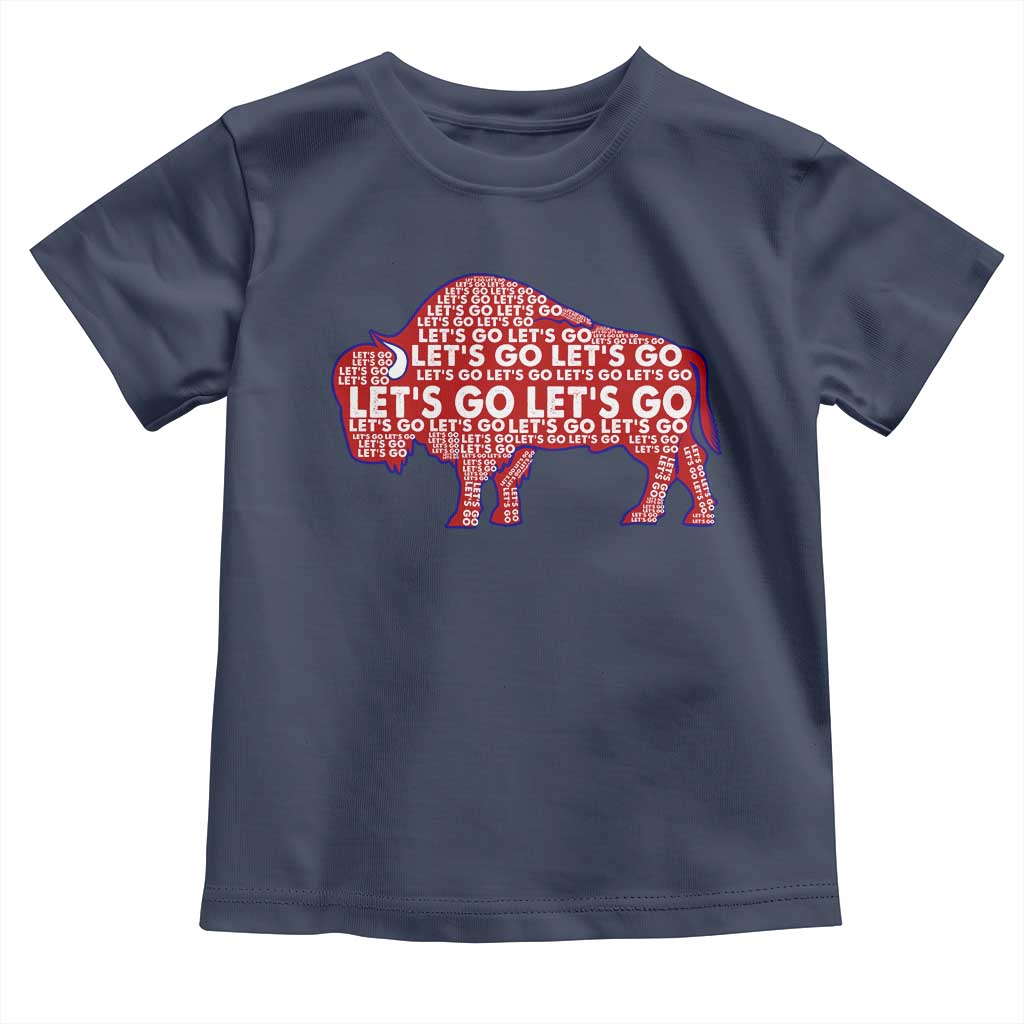 Let's Go BFB Toddler T Shirt WNY Pride Fan Apparel TS10 Navy Print Your Wear