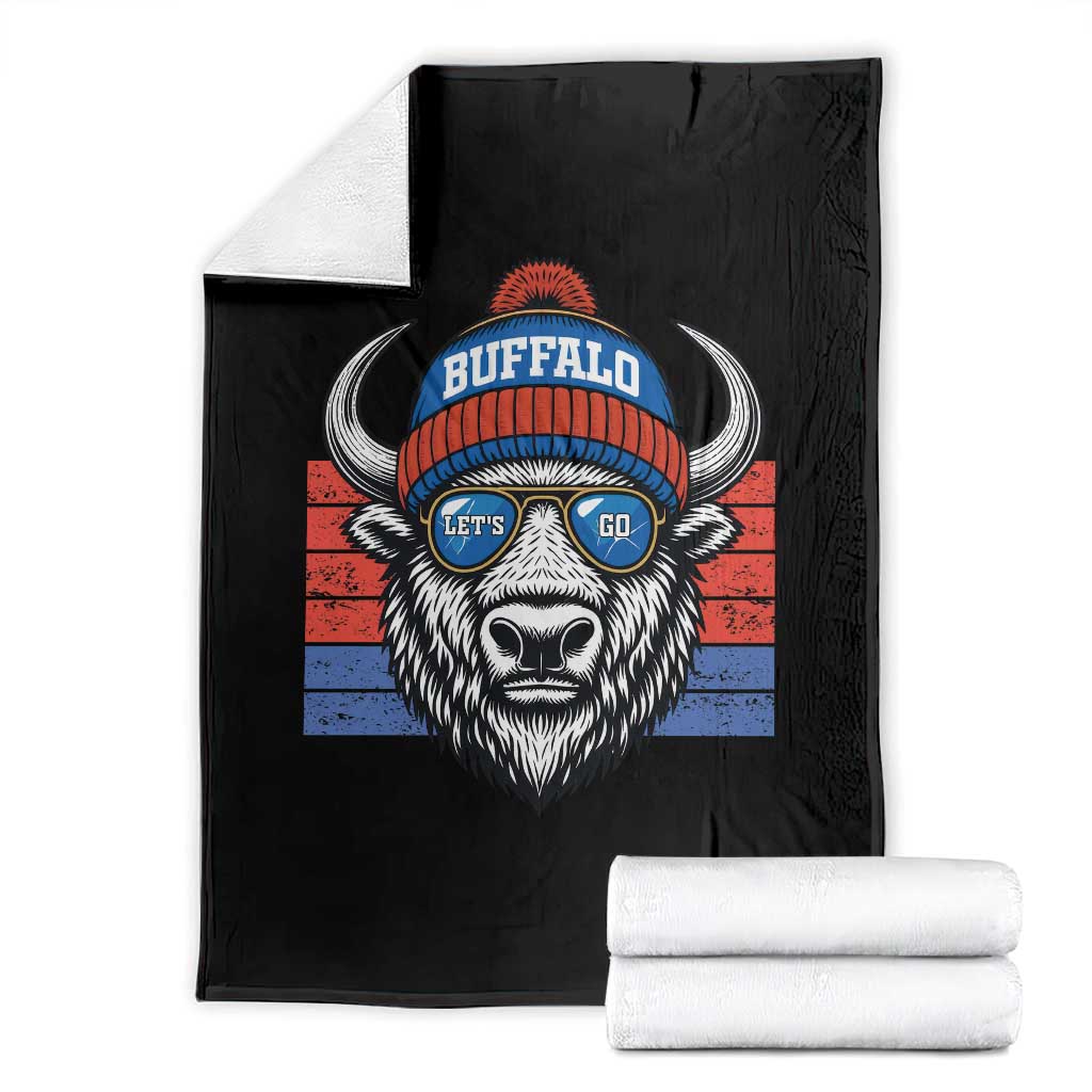 Buffalo Football Throw Blanket Vintage 90s Bill Fan Game Day TS10 Black Print Your Wear