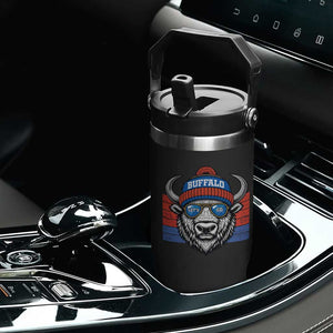Buffalo Football Flip Straw Tumbler Vintage 90s Bill Fan Game Day TS10 Print Your Wear