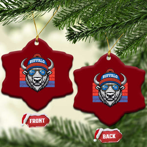 Buffalo Football Ceramic Ornament Vintage 90s Bill Fan Game Day TS10 Print Your Wear
