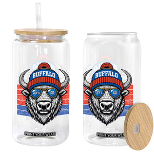 Buffalo Football Glass Can Vintage 90s Bill Fan Game Day TS10 Print Your Wear