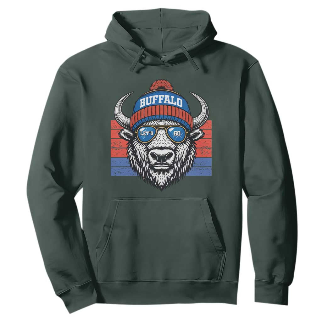 BFB Football Hoodie Vintage 90s Sports Fan Game Day TS10 Dark Forest Green Print Your Wear