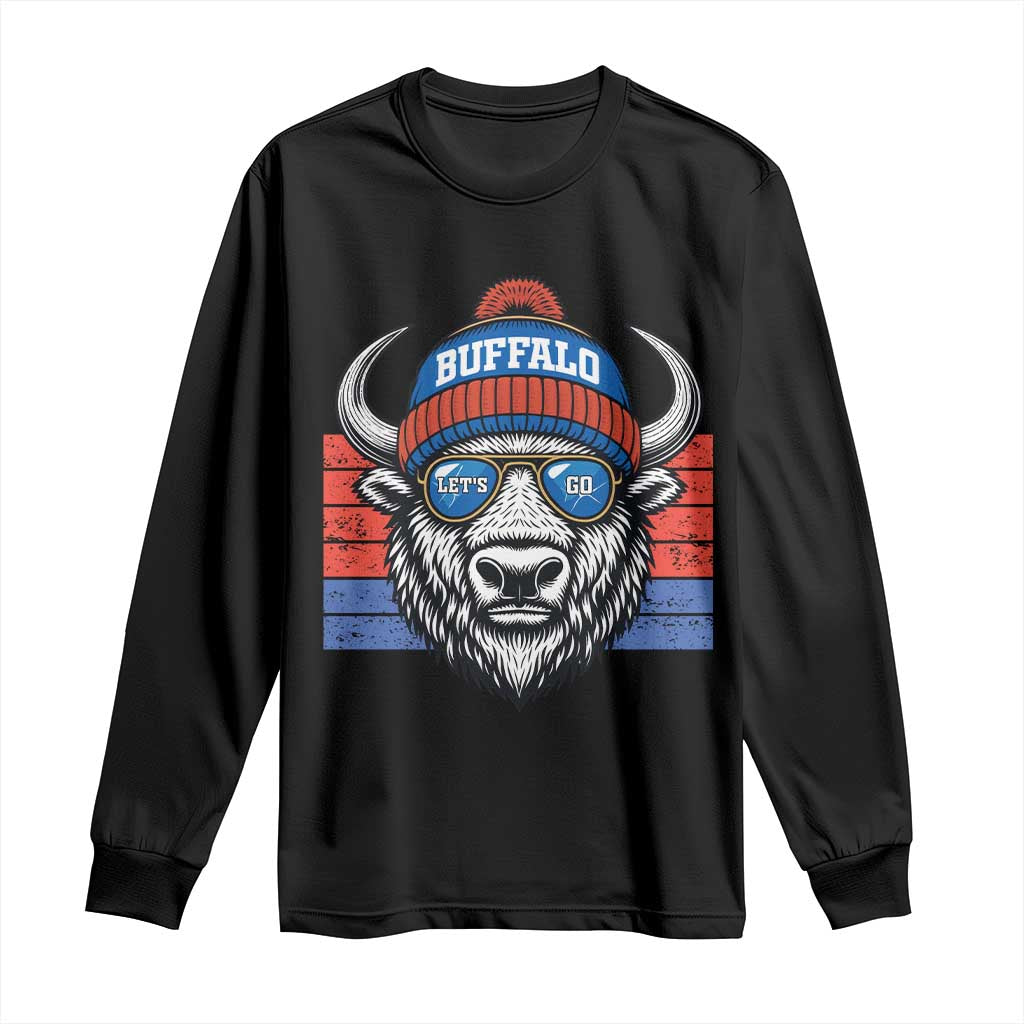 Buffalo Football Long Sleeve Shirt Vintage 90s Bill Fan Game Day TS10 Black Print Your Wear