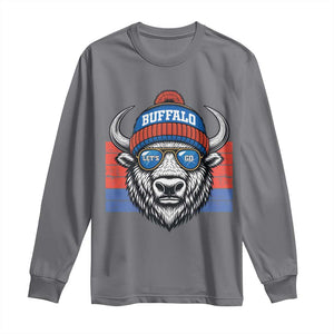 Buffalo Football Long Sleeve Shirt Vintage 90s Bill Fan Game Day TS10 Charcoal Print Your Wear