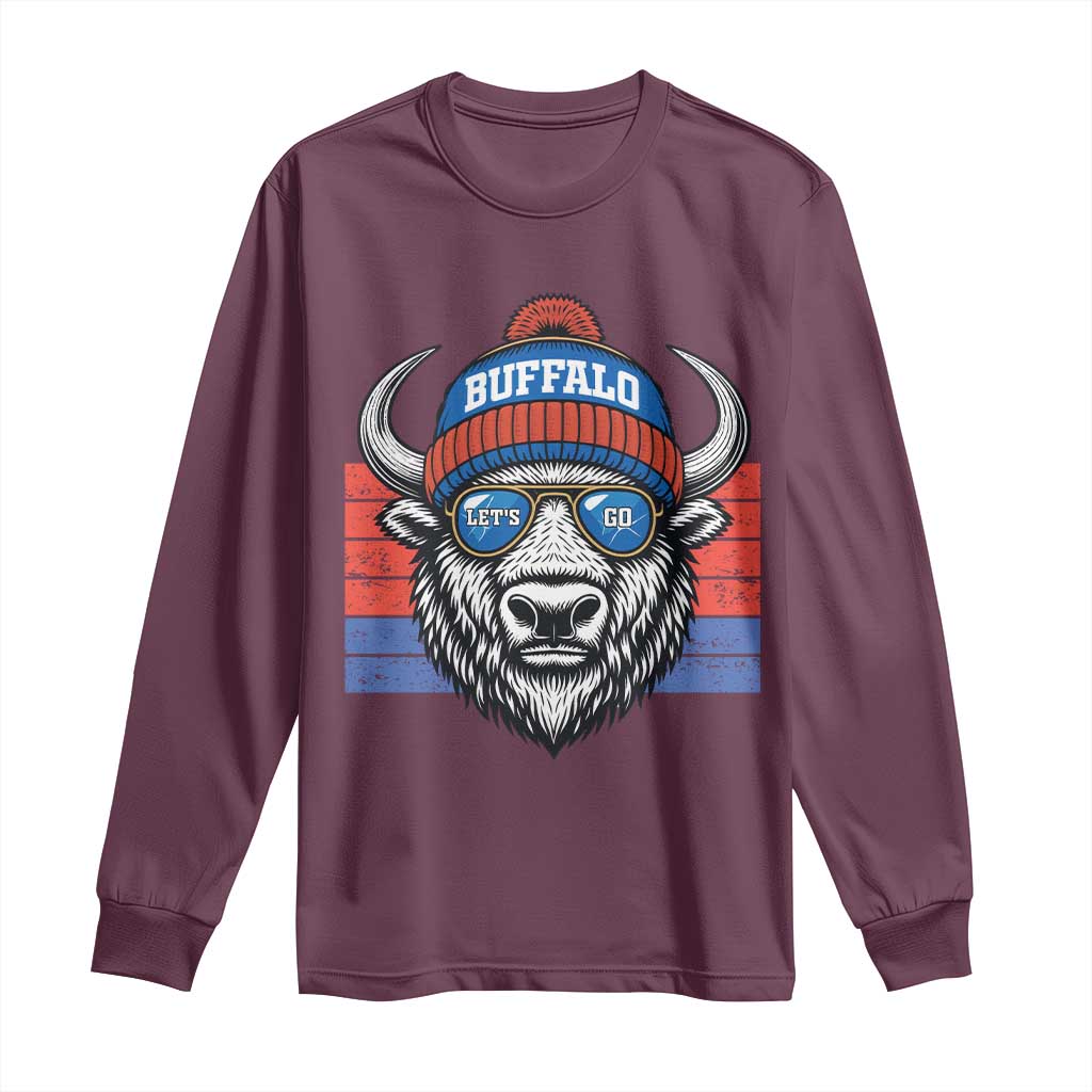 BFB Football Long Sleeve Shirt Vintage 90s Sports Fan Game Day TS10 Maroon Print Your Wear