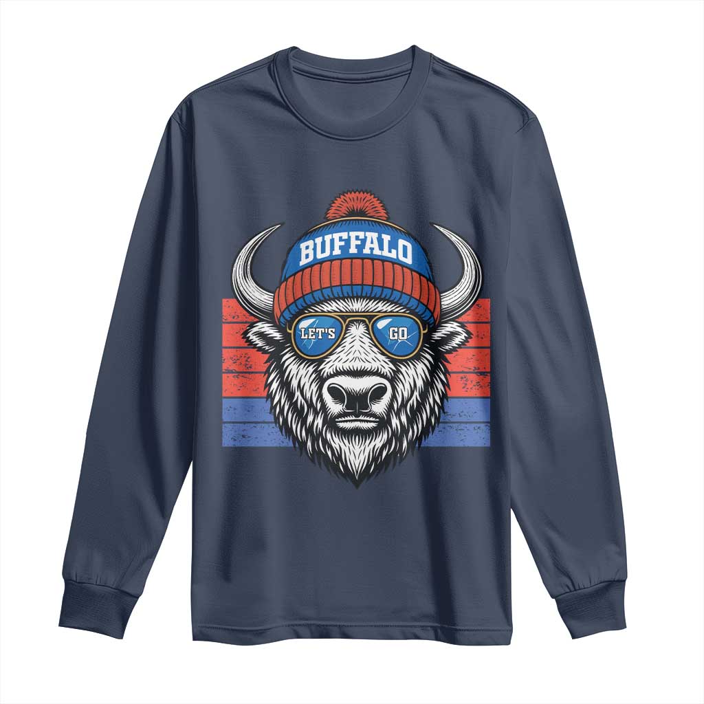 BFB Football Long Sleeve Shirt Vintage 90s Sports Fan Game Day TS10 Navy Print Your Wear