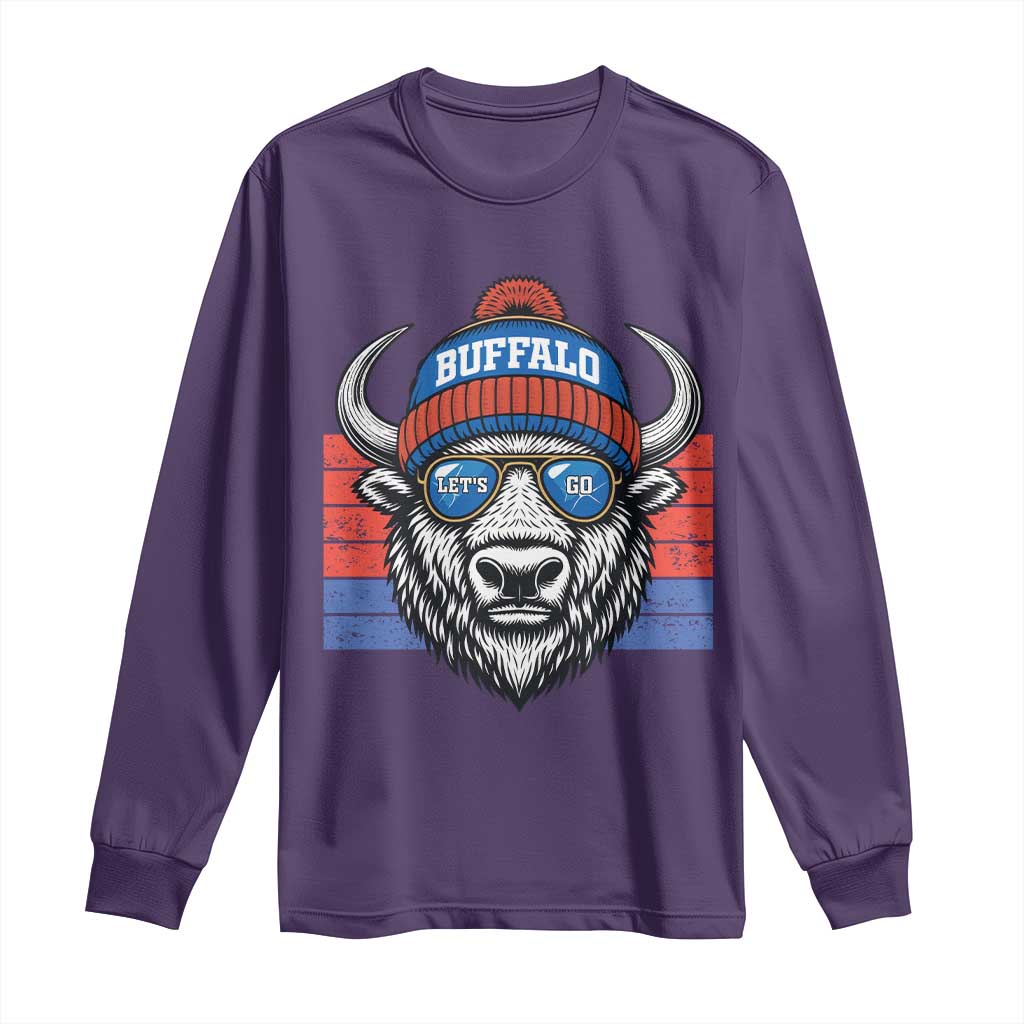 BFB Football Long Sleeve Shirt Vintage 90s Sports Fan Game Day TS10 Purple Print Your Wear