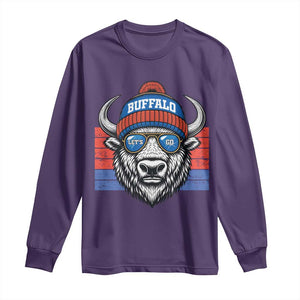 Buffalo Football Long Sleeve Shirt Vintage 90s Bill Fan Game Day TS10 Purple Print Your Wear