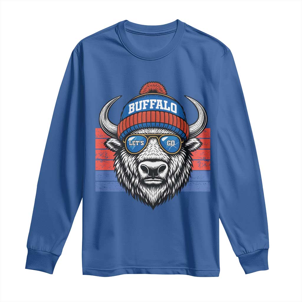 BFB Football Long Sleeve Shirt Vintage 90s Sports Fan Game Day TS10 Royal Blue Print Your Wear