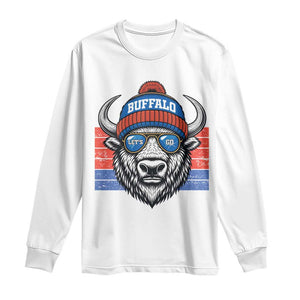 Buffalo Football Long Sleeve Shirt Vintage 90s Bill Fan Game Day TS10 White Print Your Wear