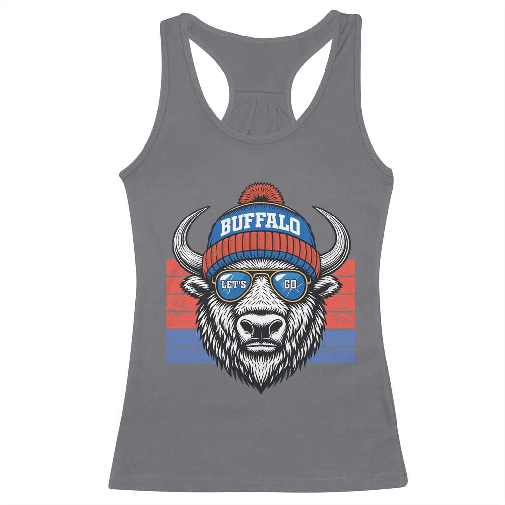 Buffalo Football Racerback Tank Top Vintage 90s Bill Fan Game Day TS10 Charcoal Print Your Wear