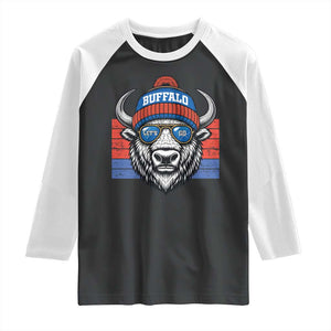 BFB Football Raglan Shirt Vintage 90s Sports Fan Game Day TS10 Black White Print Your Wear