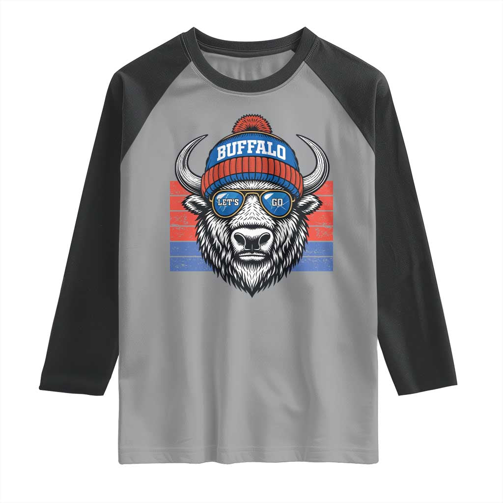 BFB Football Raglan Shirt Vintage 90s Sports Fan Game Day TS10 Sport Gray Black Print Your Wear