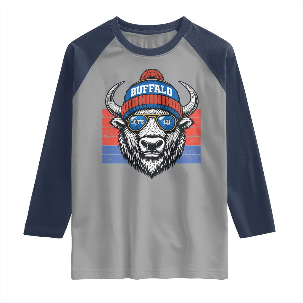 BFB Football Raglan Shirt Vintage 90s Sports Fan Game Day TS10 Sport Gray Navy Print Your Wear