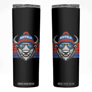 Buffalo Football Skinny Tumbler Vintage 90s Bill Fan Game Day TS10 Black Print Your Wear
