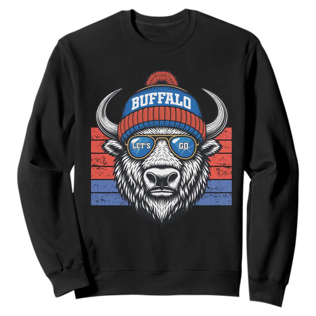 Buffalo Football Sweatshirt Vintage 90s Bill Fan Game Day TS10 Black Print Your Wear