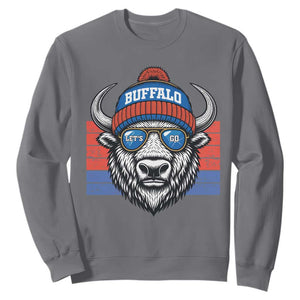 Buffalo Football Sweatshirt Vintage 90s Bill Fan Game Day TS10 Charcoal Print Your Wear