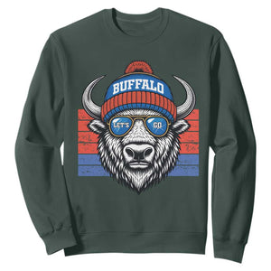 Buffalo Football Sweatshirt Vintage 90s Bill Fan Game Day TS10 Dark Forest Green Print Your Wear