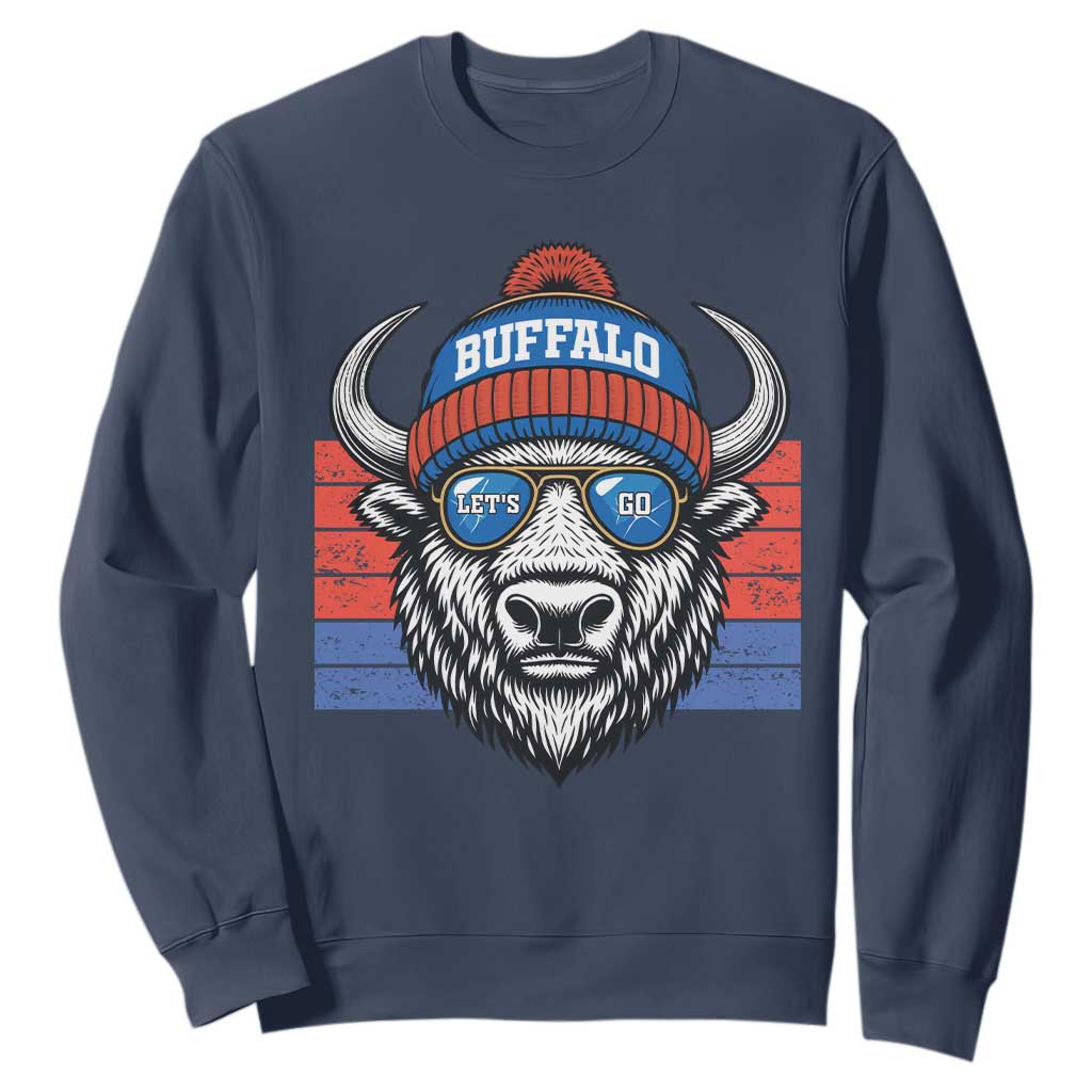 BFB Football Sweatshirt Vintage 90s Sports Fan Game Day TS10 Navy Print Your Wear