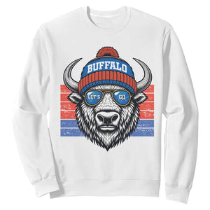 Buffalo Football Sweatshirt Vintage 90s Bill Fan Game Day TS10 White Print Your Wear