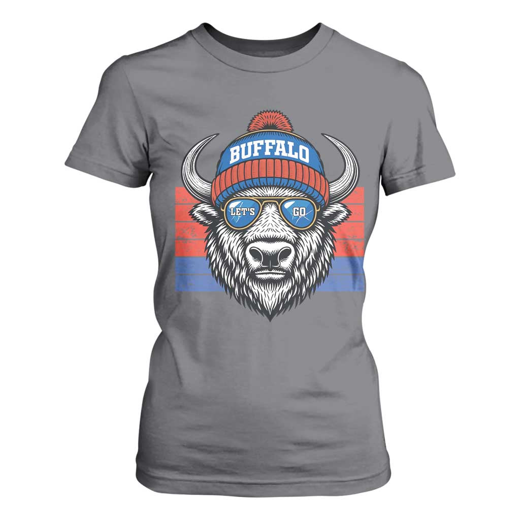 Buffalo Football T Shirt For Women Vintage 90s Bill Fan Game Day TS10 Charcoal Print Your Wear