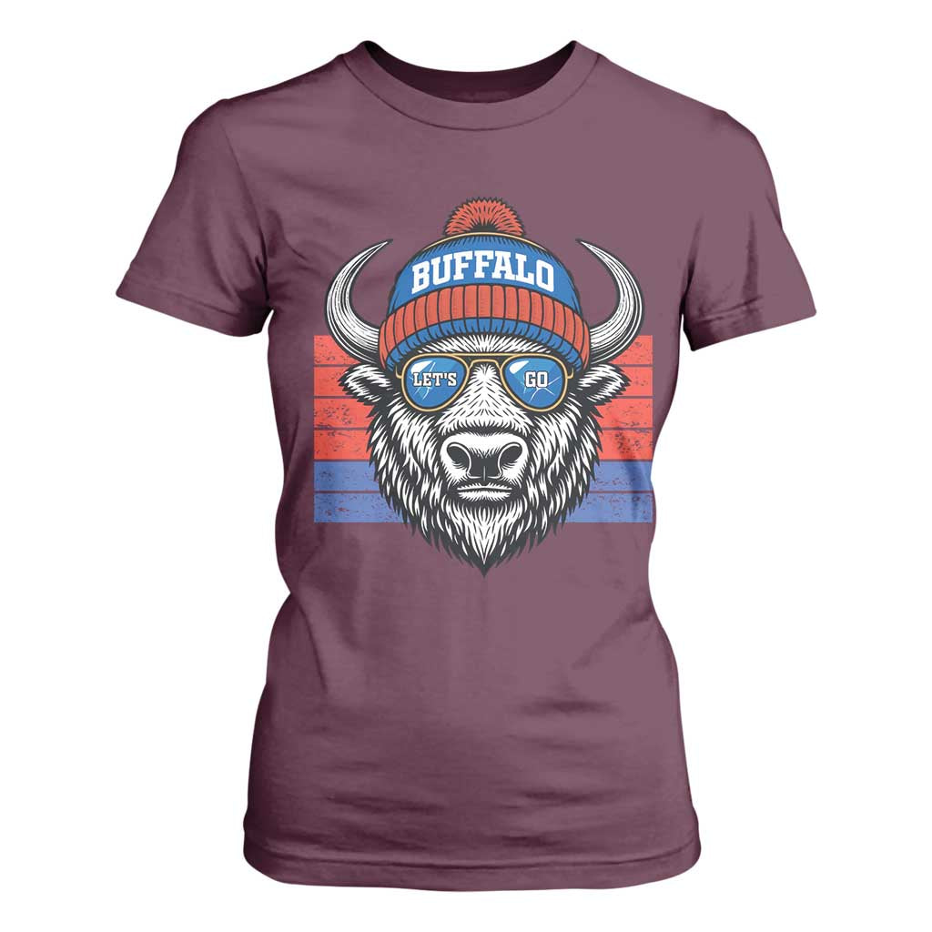 Buffalo Football T Shirt For Women Vintage 90s Bill Fan Game Day TS10 Maroon Print Your Wear