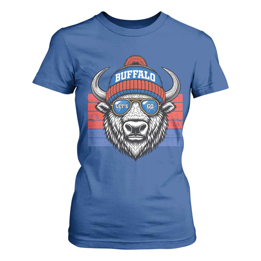BFB Football T Shirt For Women Vintage 90s Sports Fan Game Day TS10 Royal Blue Print Your Wear