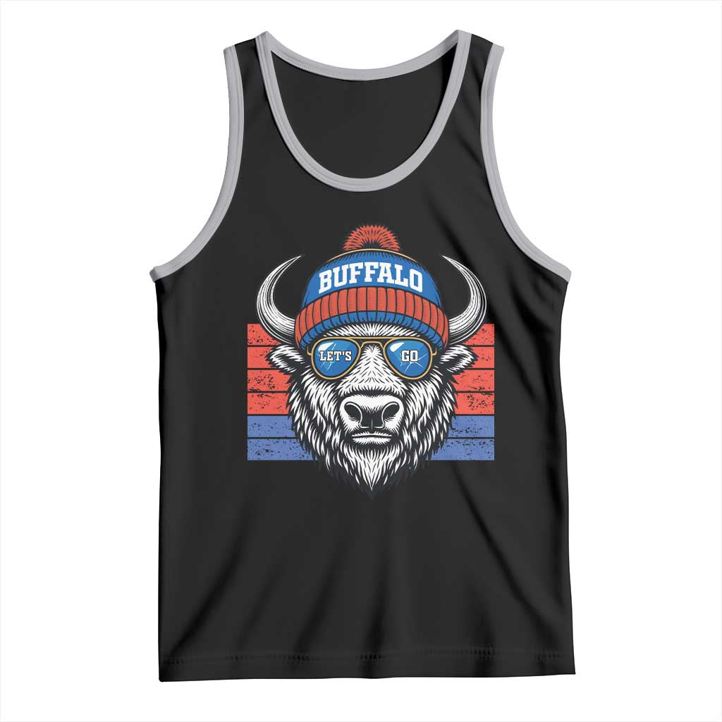 Buffalo Football Tank Top Vintage 90s Bill Fan Game Day TS10 Black Athletic Heather Print Your Wear