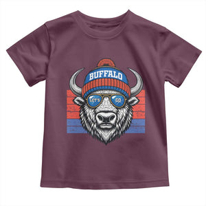 Buffalo Football Toddler T Shirt Vintage 90s Bill Fan Game Day TS10 Maroon Print Your Wear