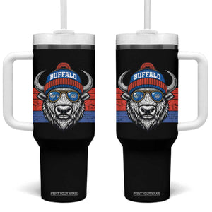 Buffalo Football Tumbler With Handle Vintage 90s Bill Fan Game Day TS10 One Size: 40 oz Black Print Your Wear