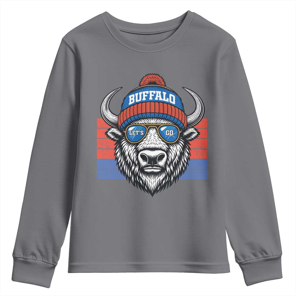 BFB Football Youth Sweatshirt Vintage 90s Sports Fan Game Day TS10 Charcoal Print Your Wear